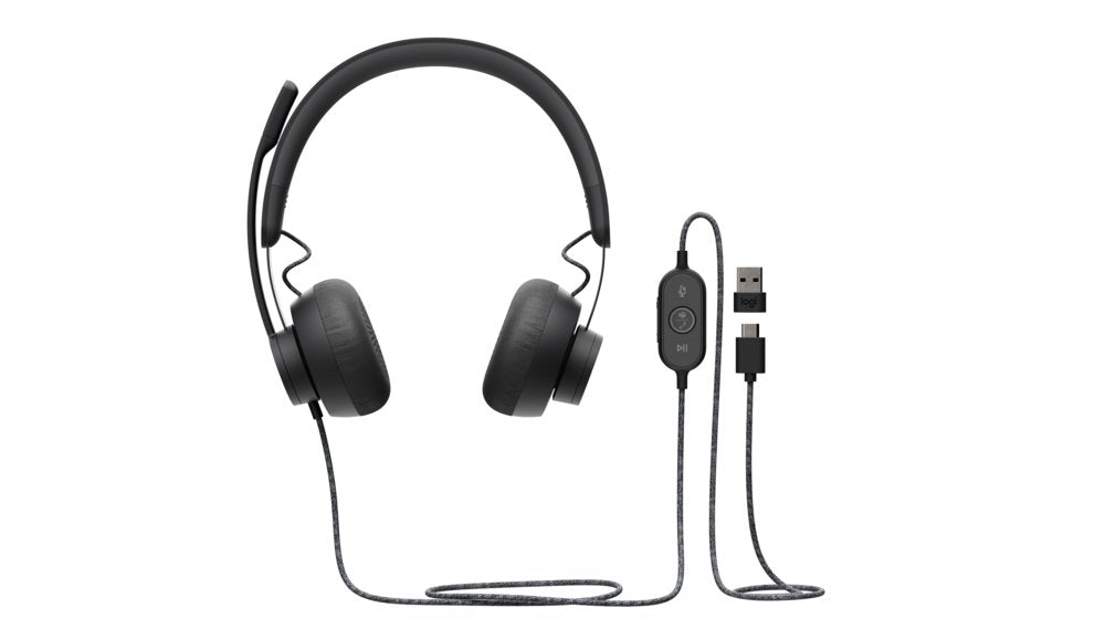 Logitech Zone | Bedrade On-ear Headset | USB-C & USB-A | Grafiet - Matmuis - Matmuis
